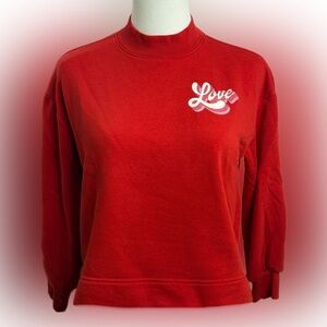 Old Navy Red Kids Sweatshirt with Love Detail
